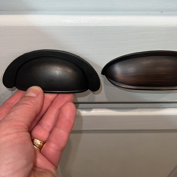 Set of SIX Farmhouse sturdy Drawer/cupboard/Cabinet Handles CUP PULLS kitchen - Picture 9 of 10